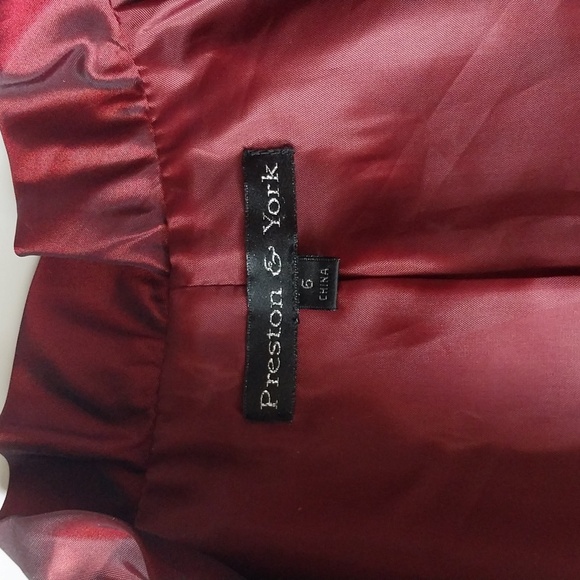 RUBY RED PRESTON YORK Evening JACKET  Satiny Dressy Size 6 - Picture 8 of 11